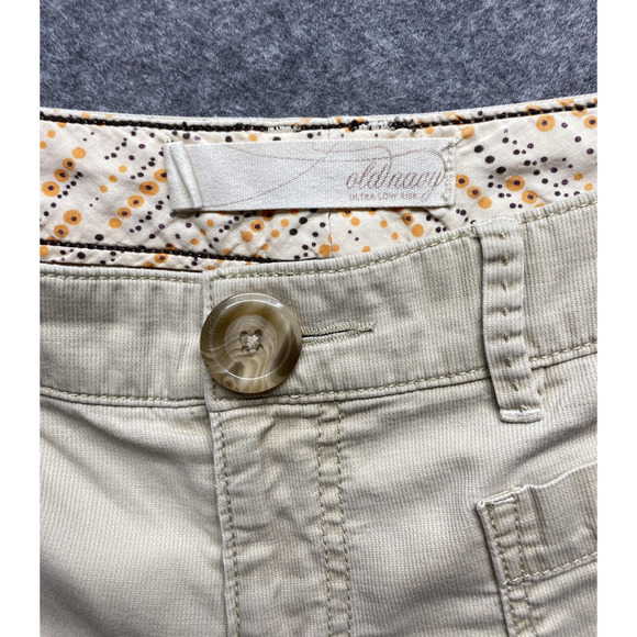 Old Navy Pants Womens Size 2 Beige Ultra Low Rise Wide Leg Casual Chino Y2K - Picture 6 of 16
